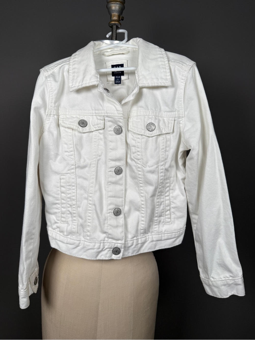Gap White Denim Jean Jacket